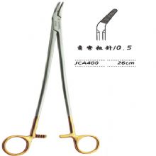 金鐘硬質合金鑲片持針鉗粗針 JCA400 26cm 角彎 粗針 0.5