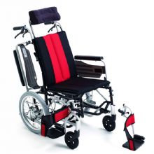 MIKI三貴手動輪椅車MP-Ti 藍色 W747活動扶手掛腳 分壓墊躺坐不累