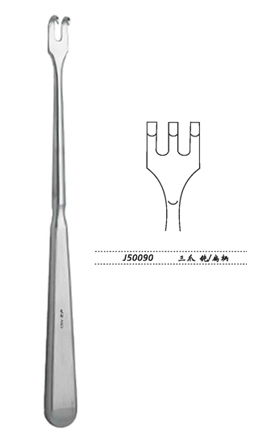 金鐘創口鉤扁柄 J50090 三爪 鈍 扁柄