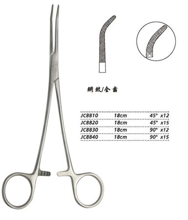 金鐘分離結(jié)扎鉗18cm JC8820 18cm 45°×15網(wǎng)紋全齒
