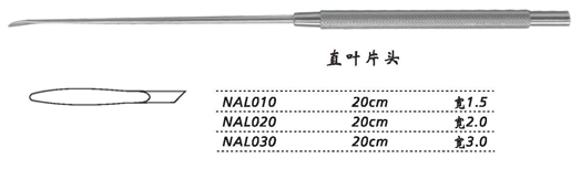 金鐘剝離器直 NAL020 20cm 直葉片頭 寬2.0