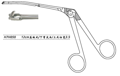 金鐘鼻咬骨鉗  H7H050 12cm蓋板式 下彎尖頭 上反切寬3.5