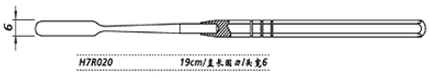 金鐘鼻中隔剝離器直長圓刃 H7R020 19cm 直長圓刃 頭寬6