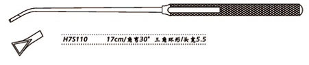 金鐘鼻刮匙角彎 H7S110 17cm 角彎30° 三角環(huán)形 頭寬5.5