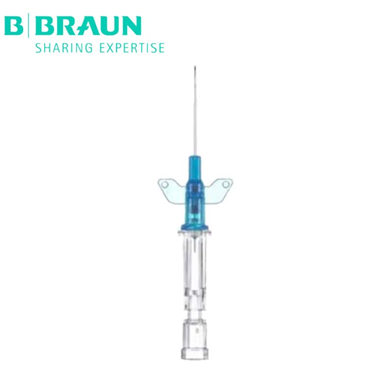 德國貝朗動靜脈留置針 Introcan Safety-W 英全康 22G 安全型 帶翼 針頭：0.9*25mm  藍色